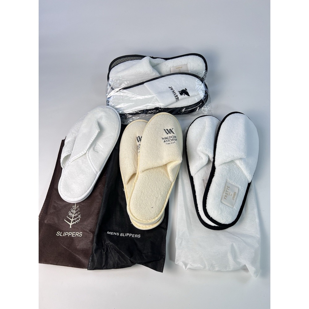 Lot 5 Luxury Hotel Spa Guest Slippers NEW Four Seasons Waldorf JW Frette PRIV